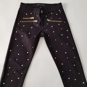 Juicy Couture Studded Black Denim Skinny Jeans